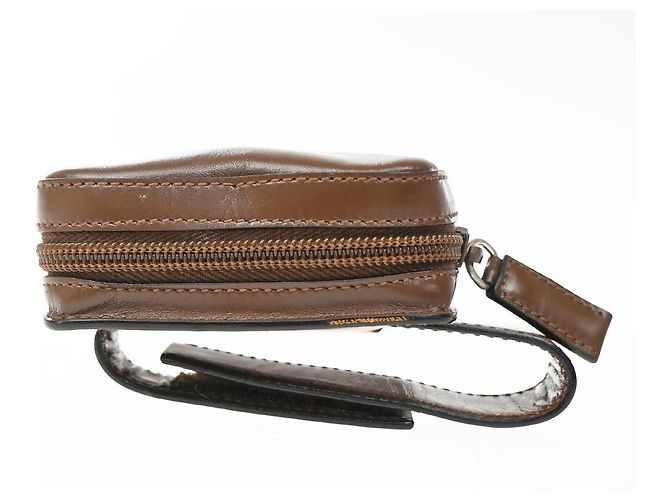 Prada Logo Pouch aus Leder - Ansicht 7