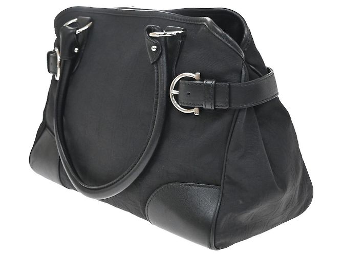 Borsa Tote Salvatore Ferragamo Gancini Canvas - vista 3