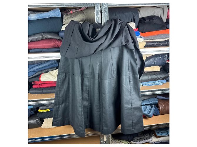 Archive Dries Van Noten Carkas Frame Midi Black Skirt Size 42 / L - Ansicht 11