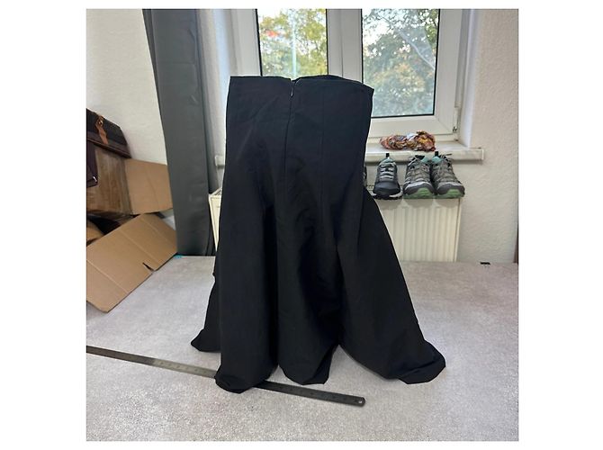 Archive Dries Van Noten Carkas Frame Midi Black Skirt Size 42 / L - Ansicht 2