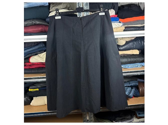 Archive Dries Van Noten Carkas Frame Midi Black Skirt Size 42 / L - Ansicht 3
