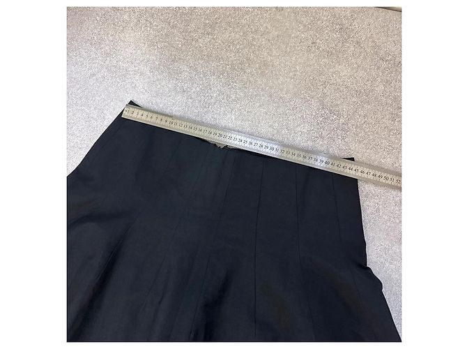 Archive Dries Van Noten Carkas Frame Midi Black Skirt Size 42 / L - Ansicht 4