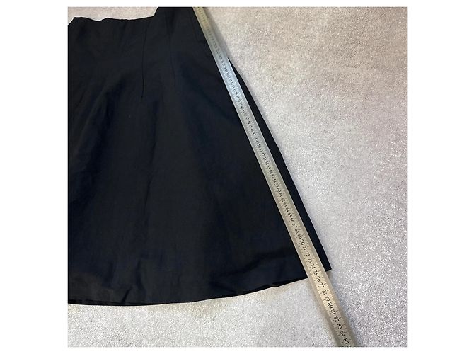 Archive Dries Van Noten Carkas Frame Midi Black Skirt Size 42 / L - Ansicht 5