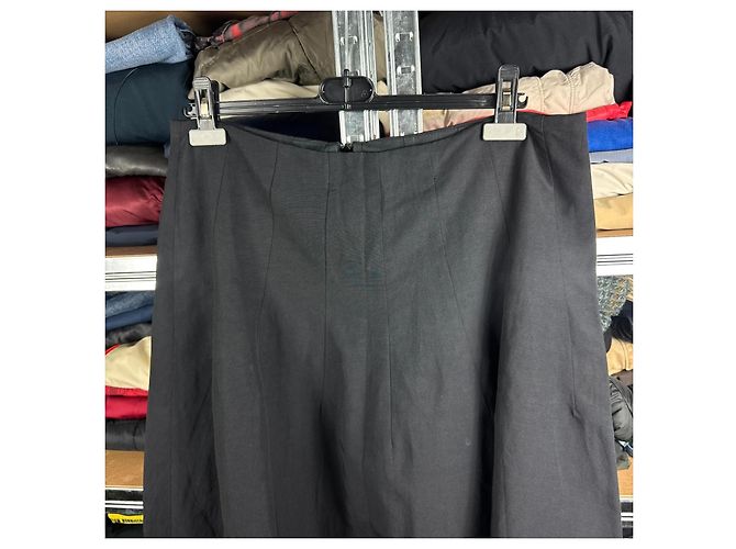 Archive Dries Van Noten Carkas Frame Midi Black Skirt Size 42 / L - Ansicht 6