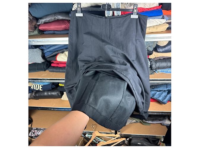 Archive Dries Van Noten Carkas Frame Midi Black Skirt Size 42 / L - Ansicht 7