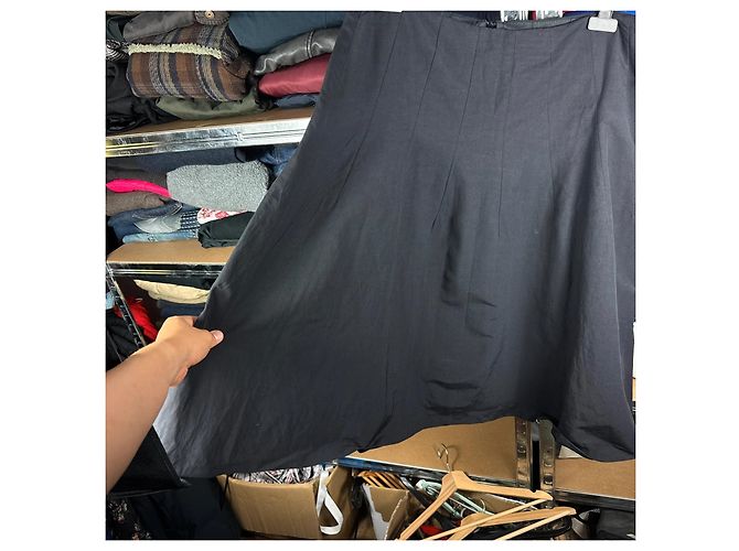 Archive Dries Van Noten Carkas Frame Midi Black Skirt Size 42 / L - Ansicht 8