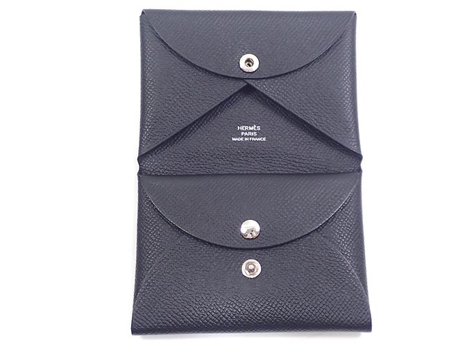 Hermès Portacarte bi-fold Hermes Calvi Duo - vista 4