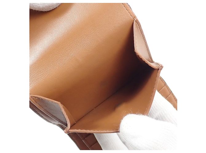 Céline Carteira Tri-fold Celine em lona castanha - vista 9
