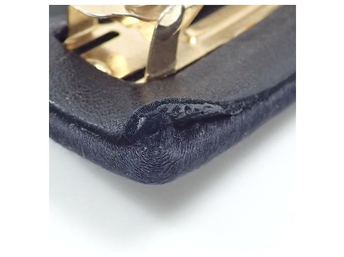Chanel Haarspange aus Leder und schwarzem Satin - Ansicht 6