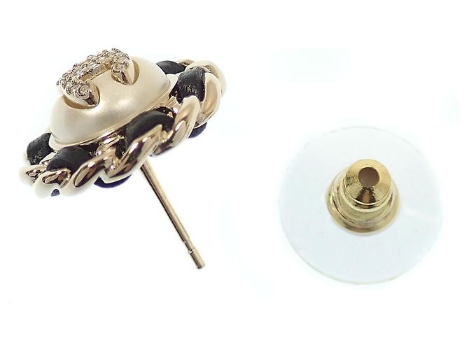 Pendientes Chanel de strass y perlas falsas - vista 4