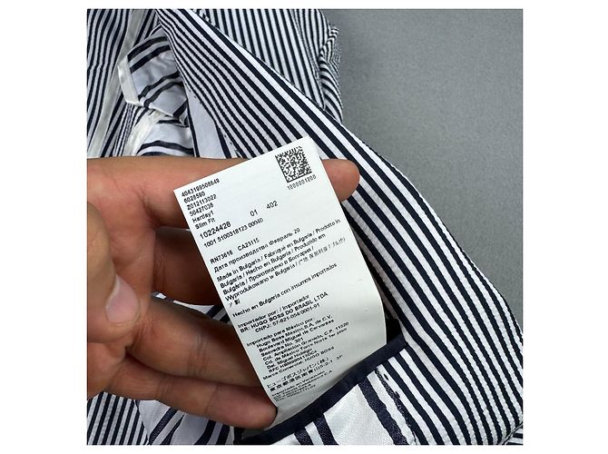 NEU Hugo Boss Slim Fit Stretch Blazer blau-weiß gestreift Größe 52 / L - Ansicht 13