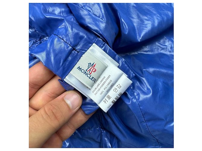 Casaco acolchoado com capuz Moncler Lil Navy Blue para mulher Tamanho 2 / M - vista 12
