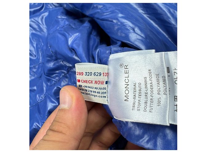 Casaco acolchoado com capuz Moncler Lil Navy Blue para mulher Tamanho 2 / M - vista 13