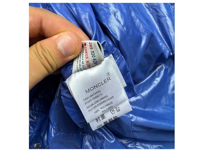 Casaco acolchoado com capuz Moncler Lil Navy Blue para mulher Tamanho 2 / M - vista 14