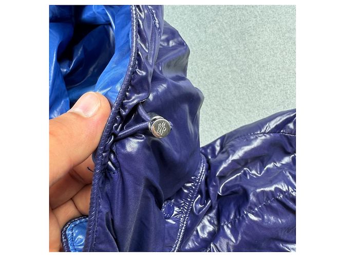 Casaco acolchoado com capuz Moncler Lil Navy Blue para mulher Tamanho 2 / M - vista 19