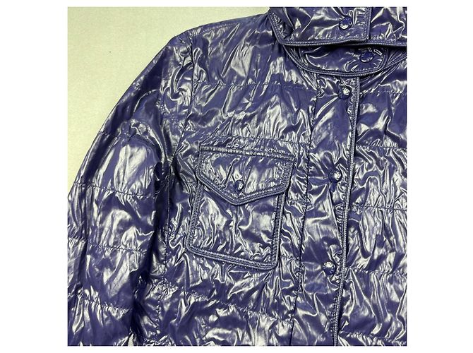 Casaco acolchoado com capuz Moncler Lil Navy Blue para mulher Tamanho 2 / M - vista 5
