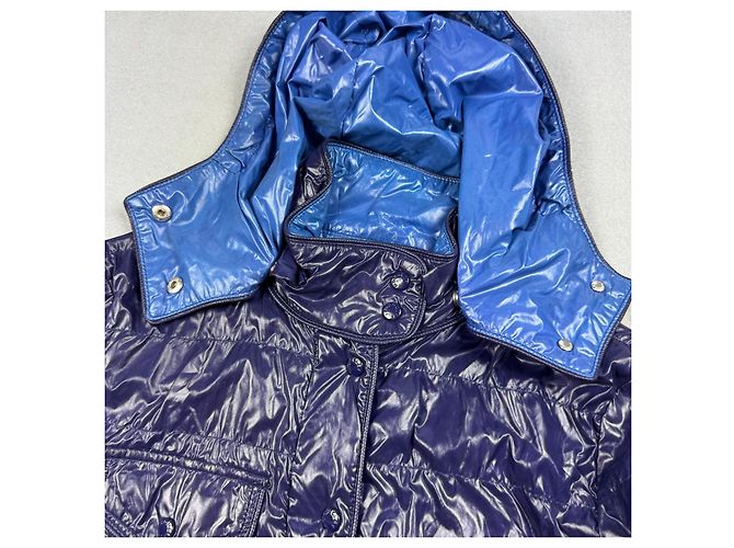 Casaco acolchoado com capuz Moncler Lil Navy Blue para mulher Tamanho 2 / M - vista 6
