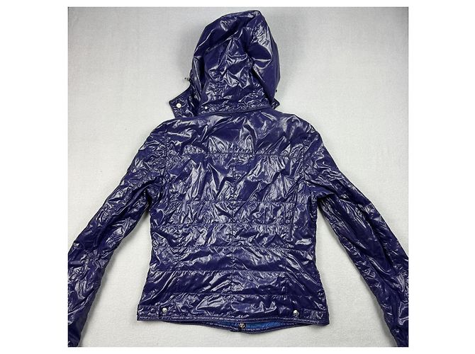 Casaco acolchoado com capuz Moncler Lil Navy Blue para mulher Tamanho 2 / M - vista 8
