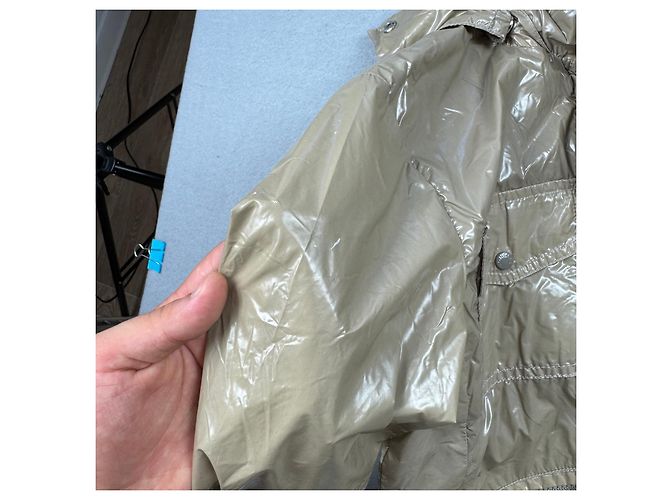 Chaqueta impermeable ligera con capucha Moncler Z8E0182 Beige para mujer Talla 1 / S - vista 15