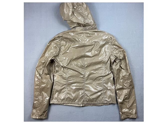 Chaqueta impermeable ligera con capucha Moncler Z8E0182 Beige para mujer Talla 1 / S - vista 3