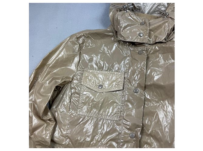 Chaqueta impermeable ligera con capucha Moncler Z8E0182 Beige para mujer Talla 1 / S - vista 7