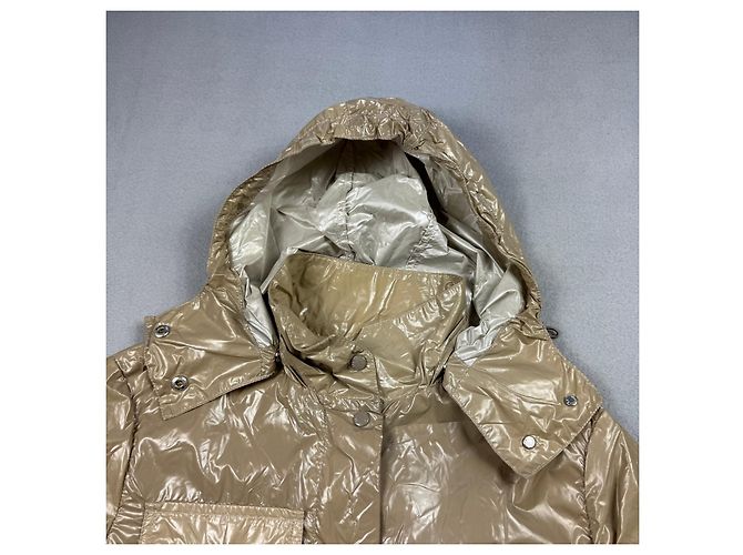 Chaqueta impermeable ligera con capucha Moncler Z8E0182 Beige para mujer Talla 1 / S - vista 8