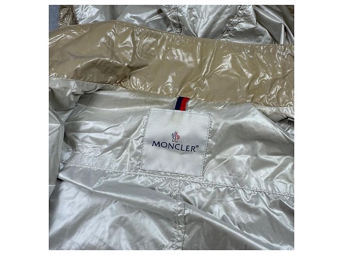 Chaqueta impermeable ligera con capucha Moncler Z8E0182 Beige para mujer Talla 1 / S - vista 9