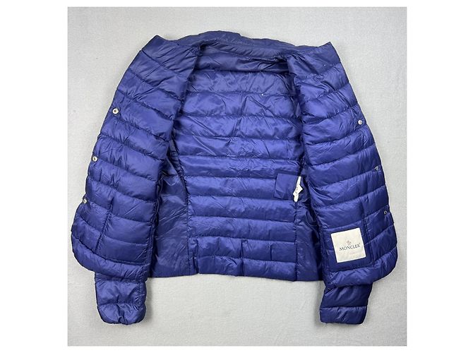 Chaqueta Blazer Ultraligera de Plumón Moncler Lisette Navy para Mujer Talla 1 / S - vista 4