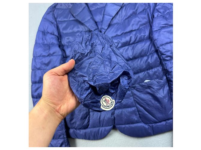 Chaqueta Blazer Ultraligera de Plumón Moncler Lisette Navy para Mujer Talla 1 / S - vista 8