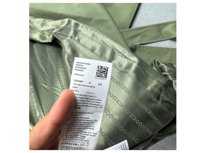 Hugo Boss Makaras-2 Gabardina cruzada verde - vista 11