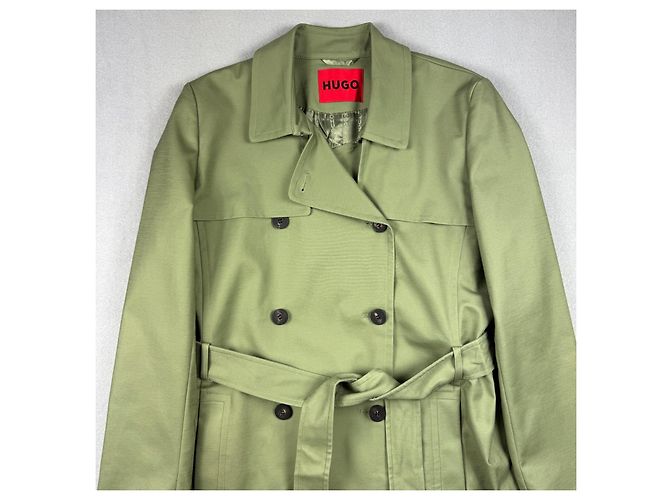Hugo Boss Makaras-2 Gabardina cruzada verde - vista 3