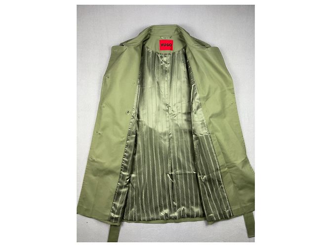 Hugo Boss Makaras-2 Gabardina cruzada verde - vista 5