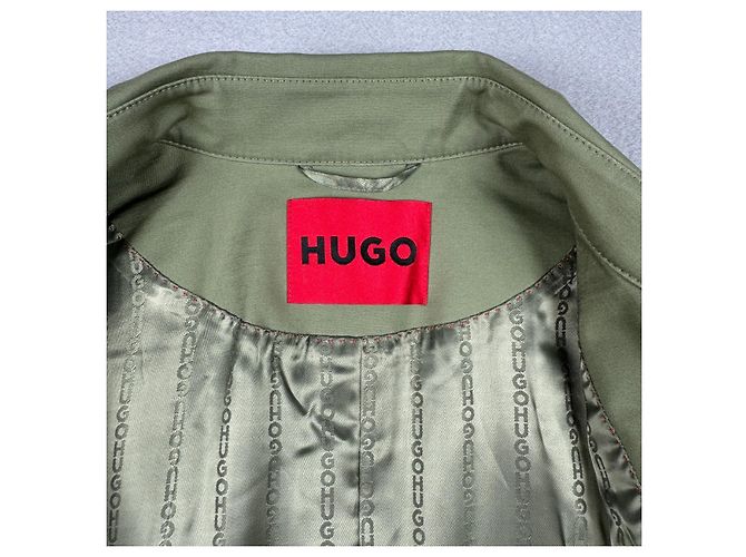 Hugo Boss Makaras-2 Gabardina cruzada verde - vista 8