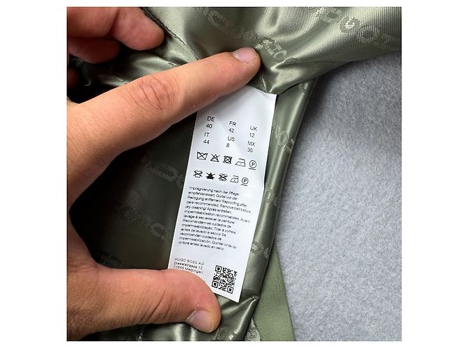 Hugo Boss Makaras-2 Gabardina cruzada verde - vista 9