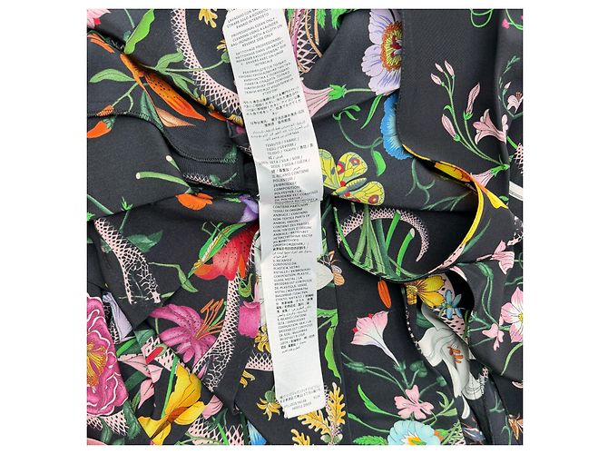 Gucci Abito midi in seta Resort 2017 Flora Snake - vista 11