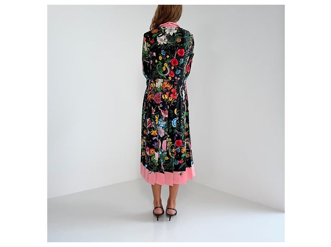 Gucci Abito midi in seta Resort 2017 Flora Snake - vista 12
