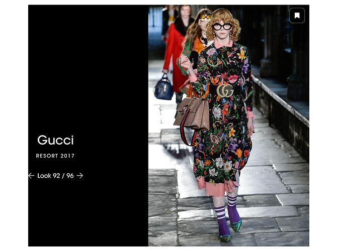 Gucci Abito midi in seta Resort 2017 Flora Snake - vista 4
