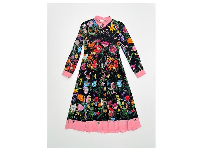 Gucci Abito midi in seta Resort 2017 Flora Snake - vista 5