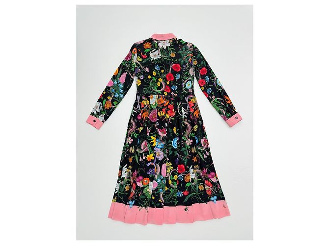 Gucci Abito midi in seta Resort 2017 Flora Snake - vista 6