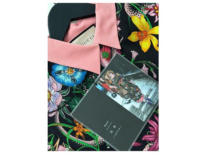 Gucci Abito midi in seta Resort 2017 Flora Snake - vista 8