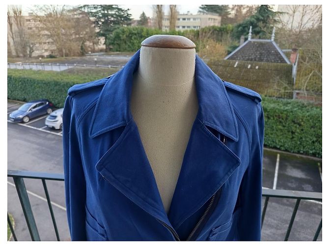 3.1 Phillip Lim Blue Cotton Belted Jacket - view 2