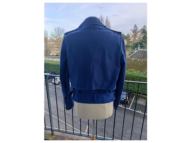 3.1 Phillip Lim Blue Cotton Belted Jacket - view 5