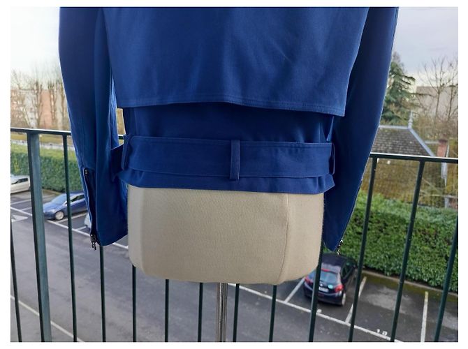 3.1 Phillip Lim Blue Cotton Belted Jacket - view 7