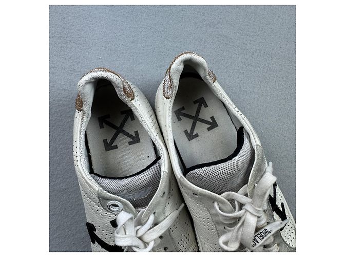 Off White Off-White Cup Sole 3.0 White & Beige Leather Sneakers Size 43 / 27.5cm - view 13