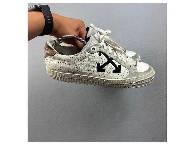 Off White Off-White Cup Sole 3.0 White & Beige Leather Sneakers Size 43 / 27.5cm - view 2