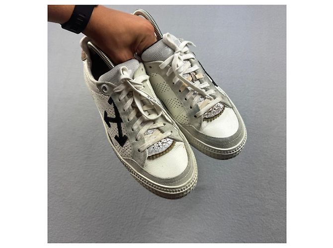 Off White Off-White Cup Sole 3.0 White & Beige Leather Sneakers Size 43 / 27.5cm - view 3