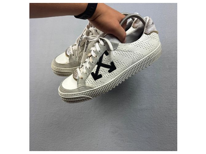 Off White Off-White Cup Sole 3.0 White & Beige Leather Sneakers Size 43 / 27.5cm - view 4