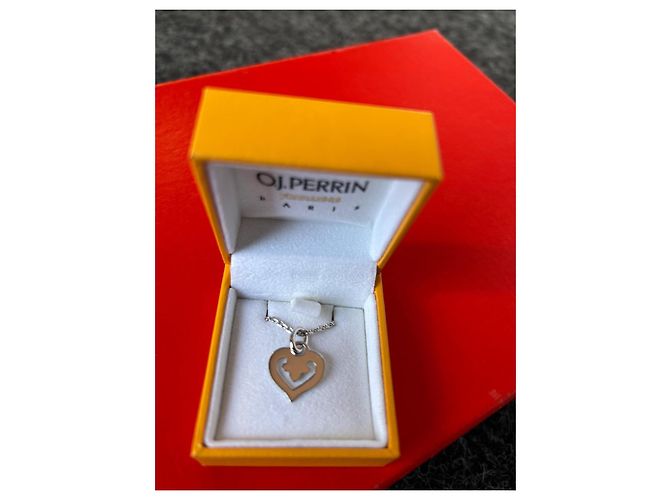 O.J. Perrin Collana OJ Perrin Légendes Pendente Cuore Oro Bianco - vista 2