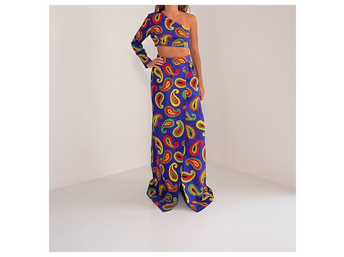 Gucci Set Top e Gonna Maxi Paisley Resort 2021 Epilogue - vista 2