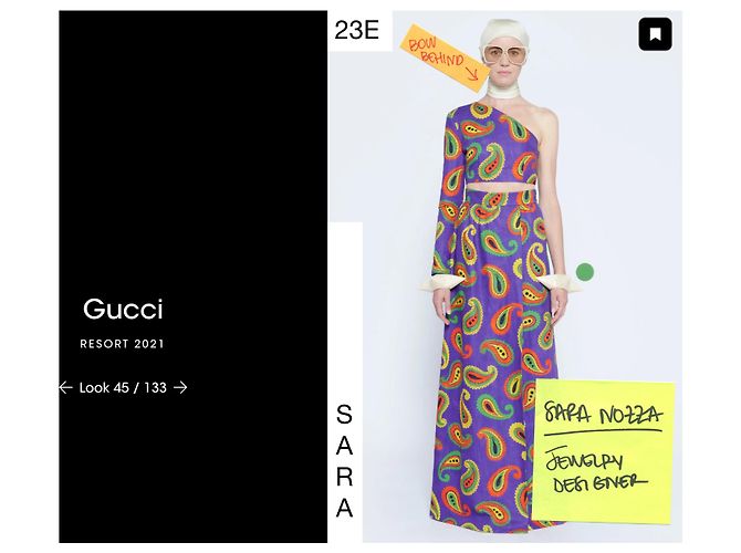 Gucci Set Top e Gonna Maxi Paisley Resort 2021 Epilogue - vista 3